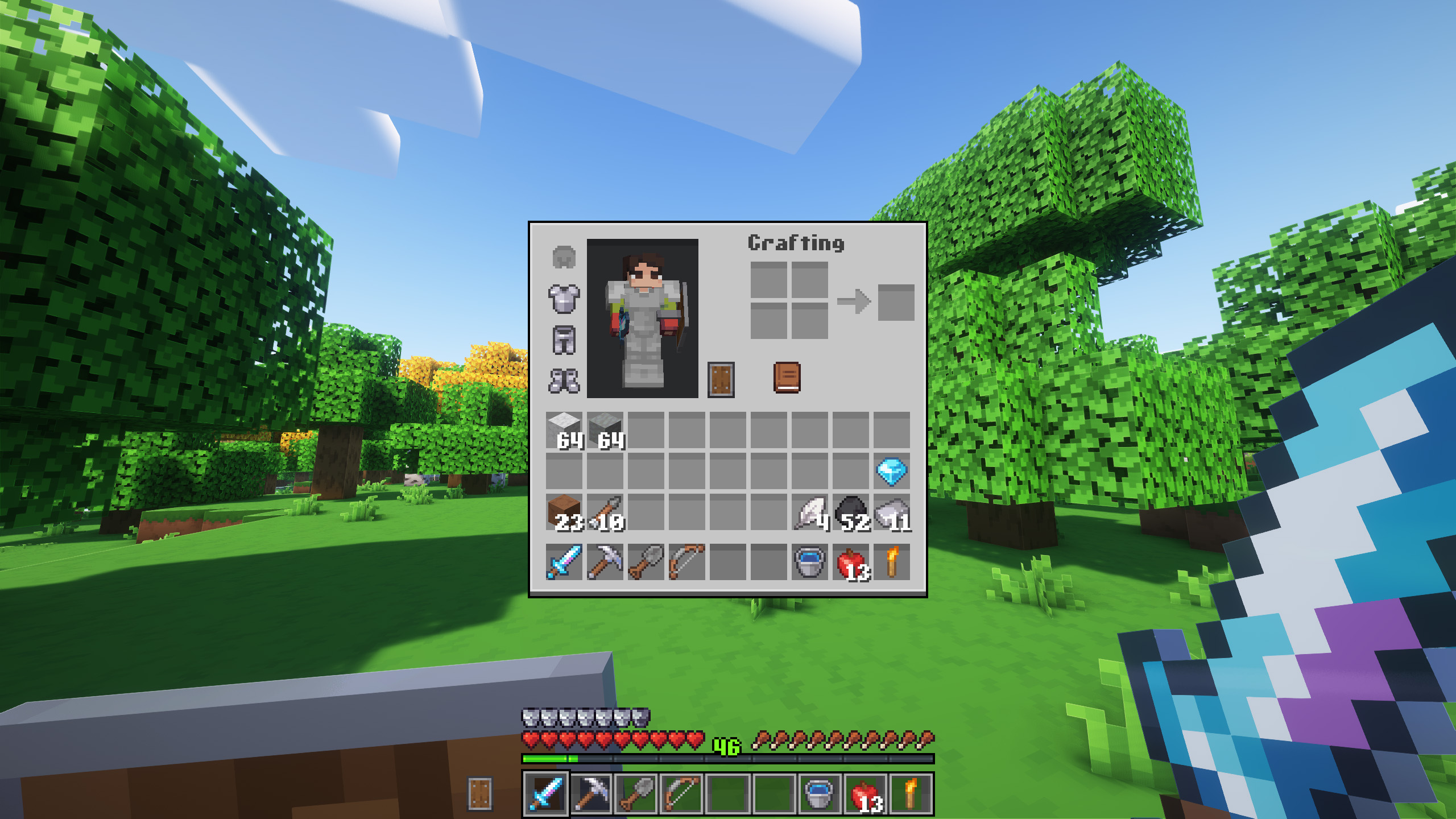 Simplified - Interface Interface de Minecraft modifiée par le pack Simplified