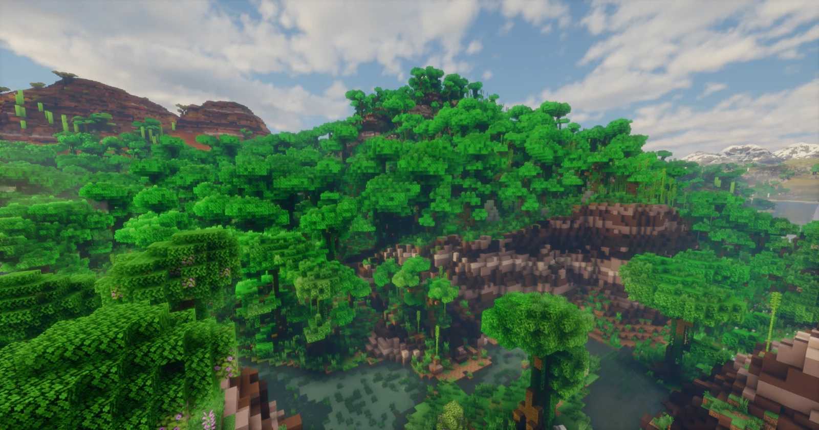 Jungle de Elosia Jungle dense autour d'une cavité rocheuse et d'un point d'eau dans Elosia