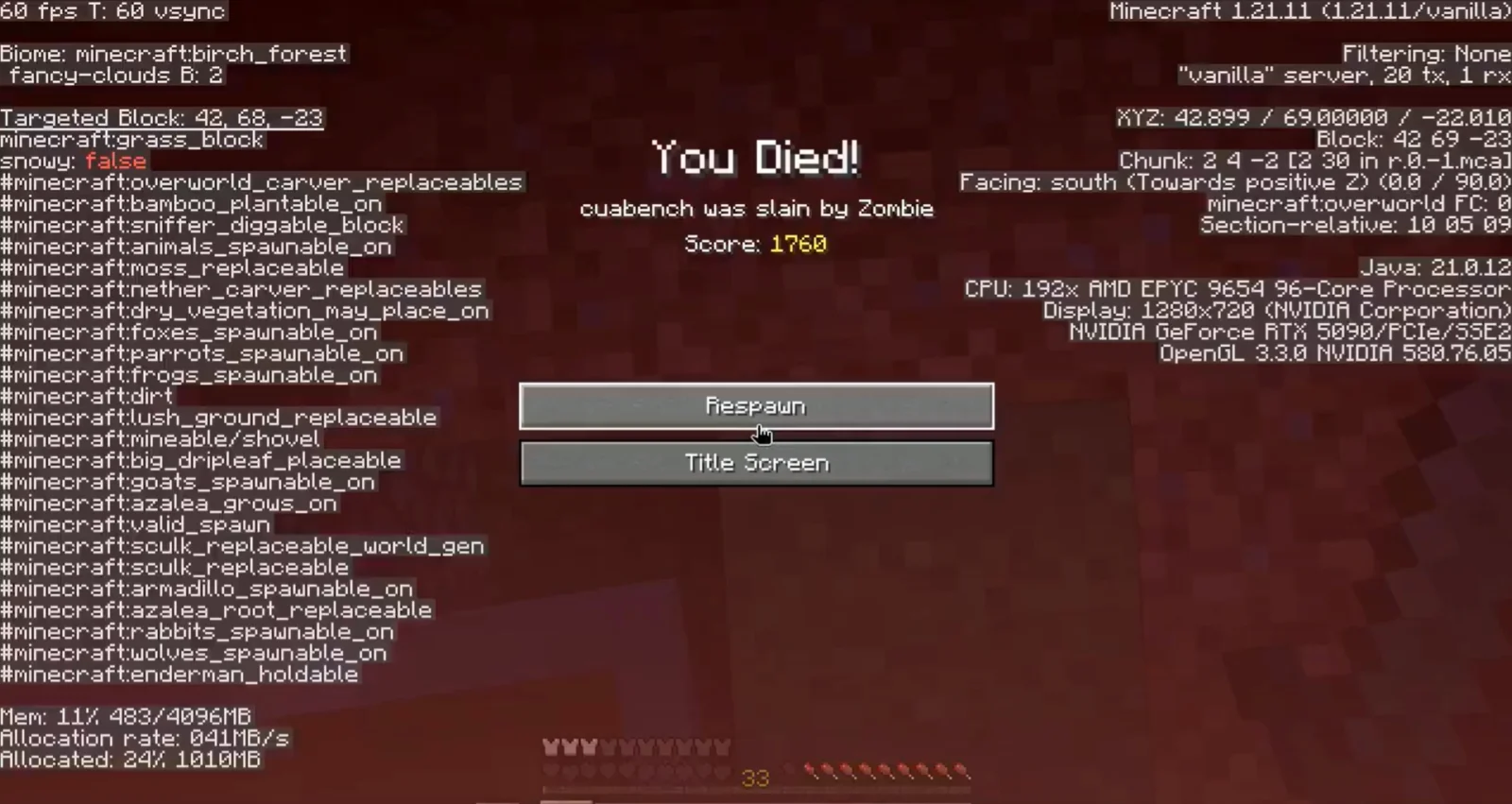Creeper rencontré par GPT-6 Astra pendant son expérience dans Minecraft