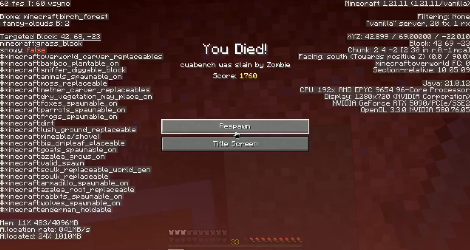 Creeper rencontré par GPT-6 Astra pendant son expérience dans Minecraft
