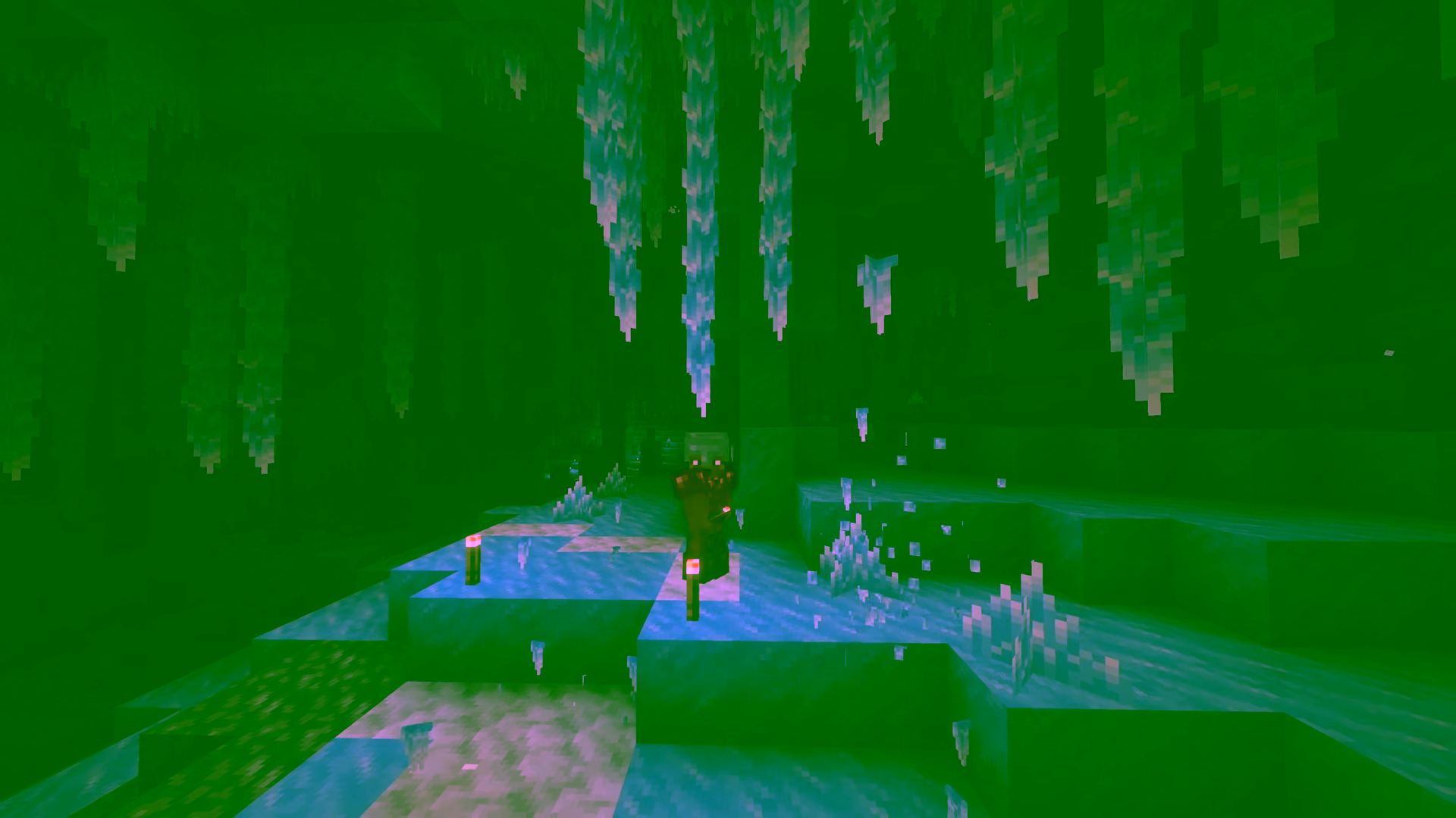 Stalactites de glace dans Minecraft Stalactites de glace dans les nouvelles cavernes de Minecraft