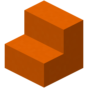 Escalier en béton orange