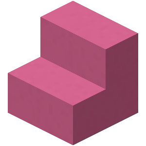 Escalier en béton rose