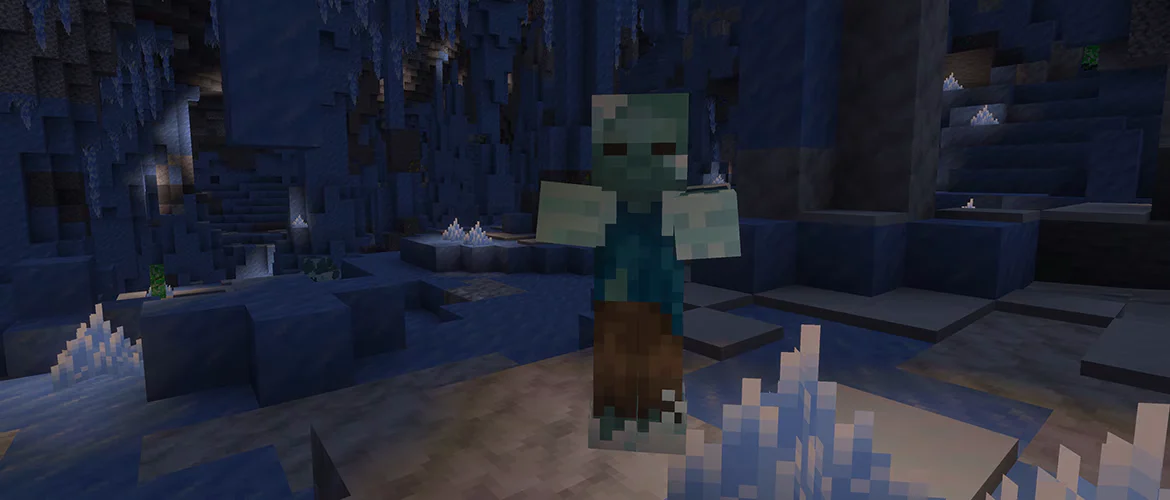 Zombie gelé Frostbite dans Minecraft