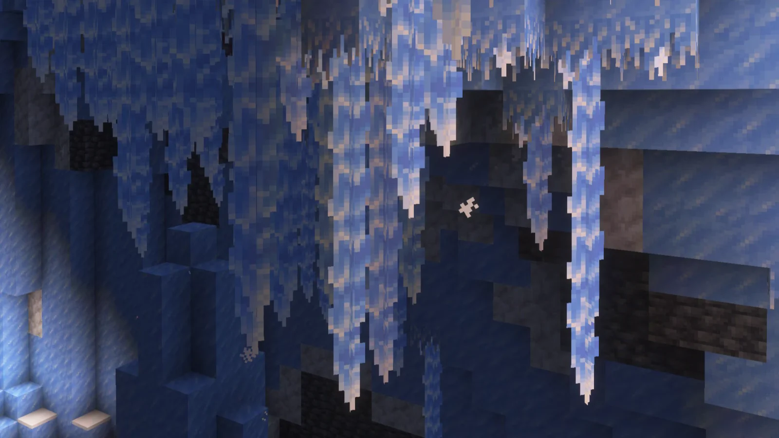 Stalactites de glace dans Minecraft