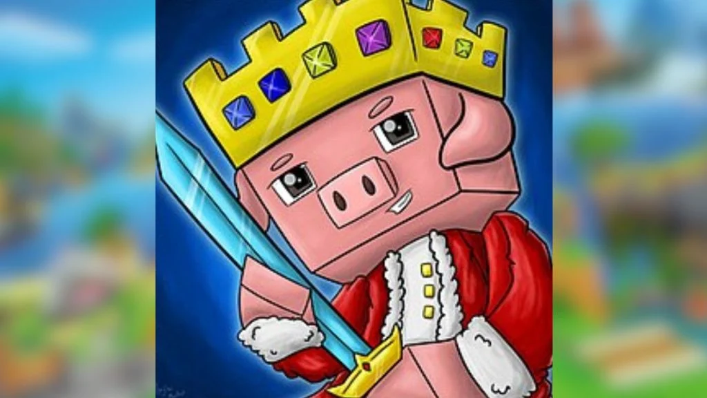 L'avatar emblématique de Technoblade Avatar de Technoblade représentant un cochon couronné avec une épée