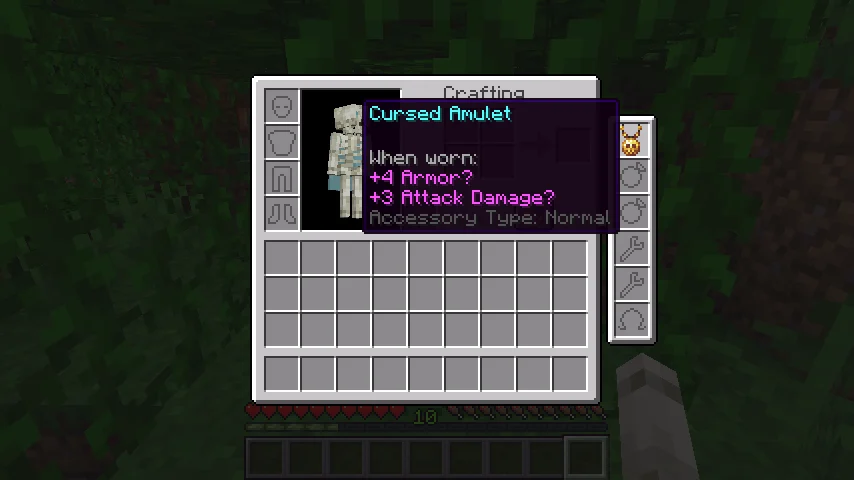 Statistiques de la Cursed Amulet