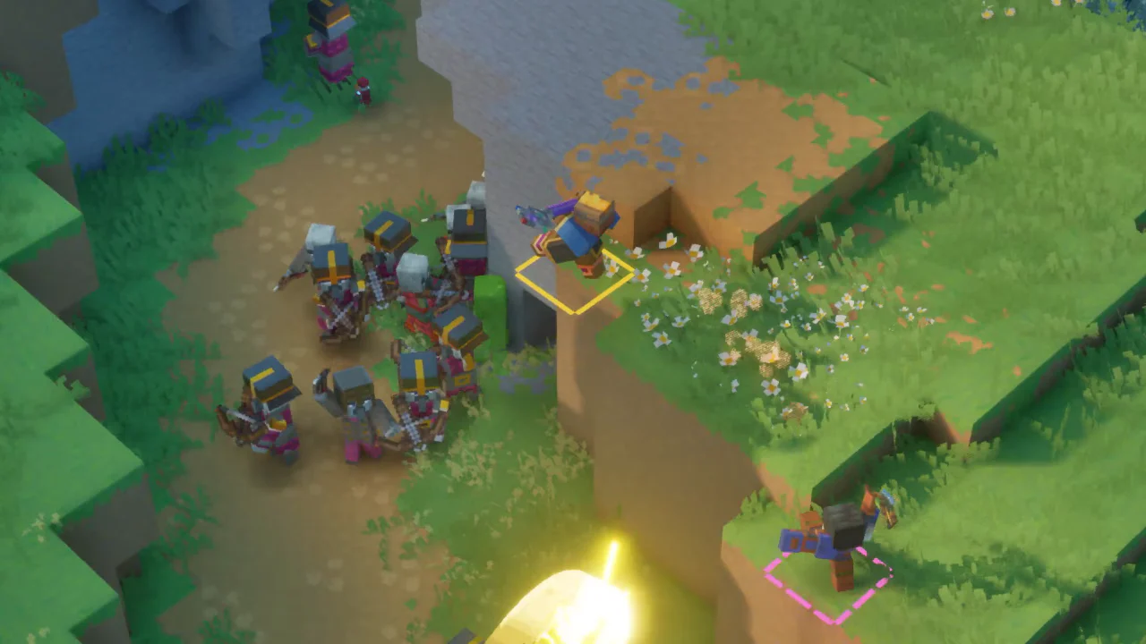 Attaque sautée dans Minecraft Dungeons II