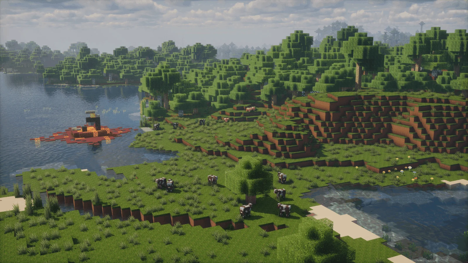Paysage avec un portail en ruine