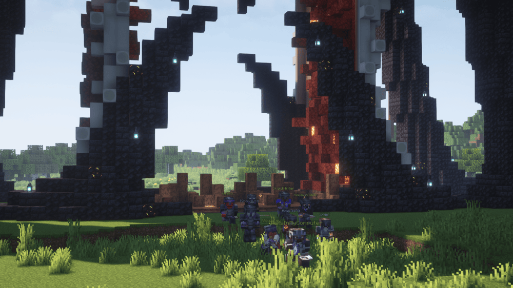 Joueurs réunis sur le serveur Minecraft 6b6t