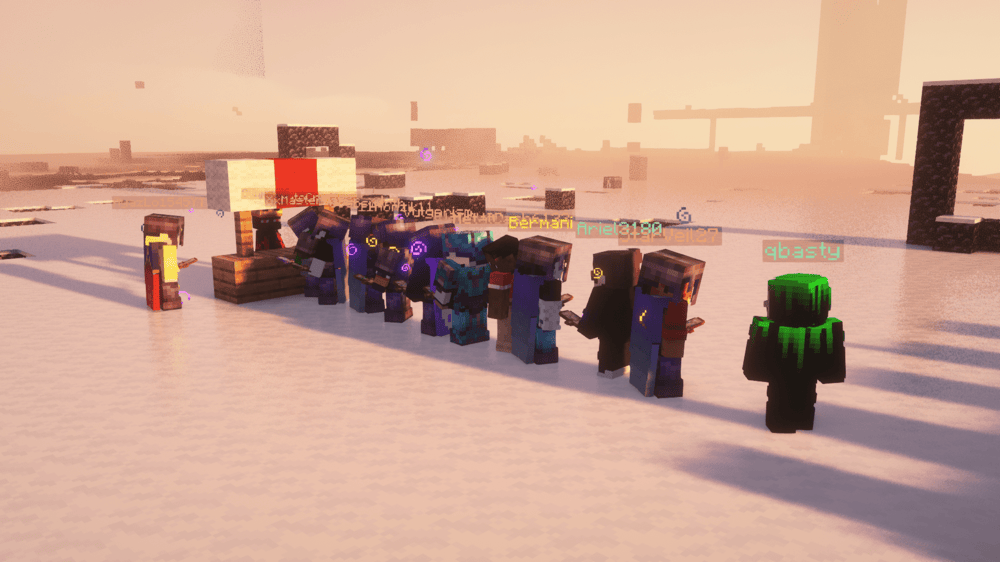Joueurs Minecraft sur le serveur anarchique 6b6t