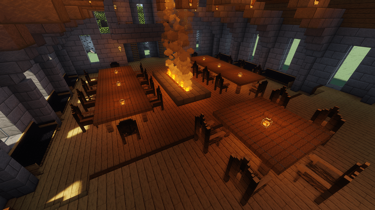Grande salle avec Iron Age Furniture