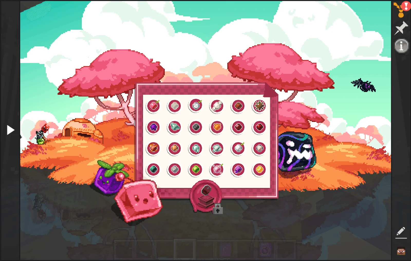 Collection de Splendid Slimes dans Society Sunlit Valley
