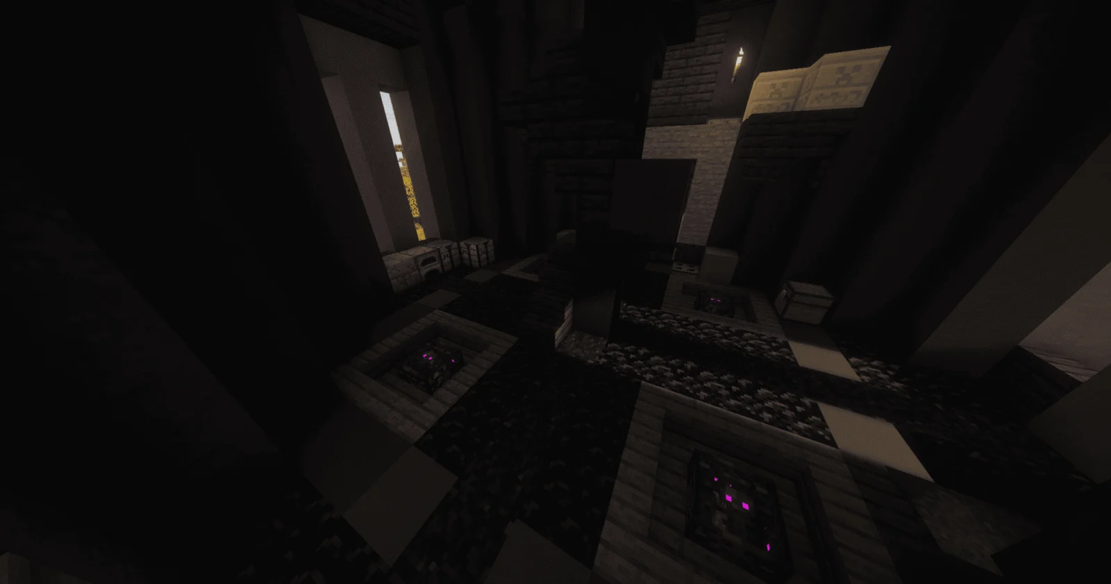 Salle sombre a l interieur d une tour de Much More Dungeons Salle sombre et passages intérieurs du Cursed Keep
