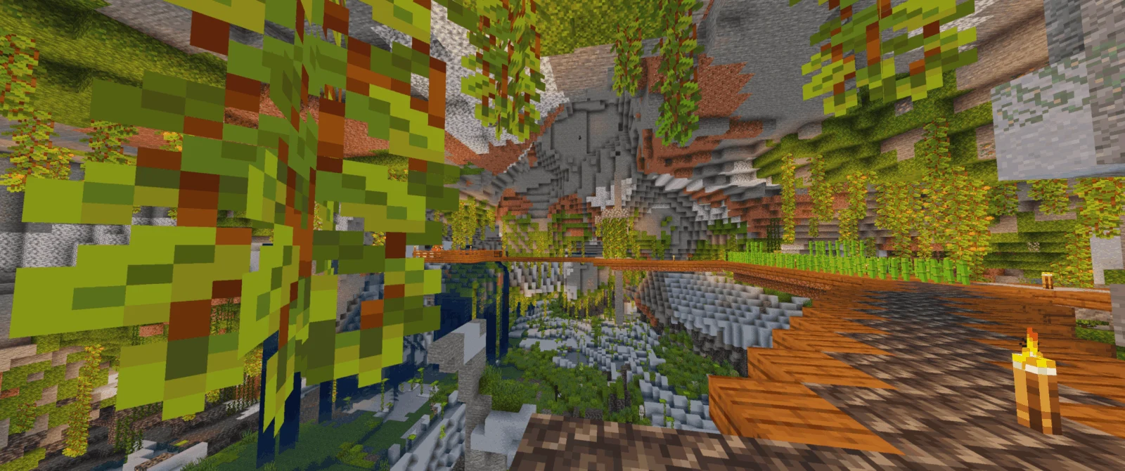 Velocity Shaders dans une grotte luxuriante
