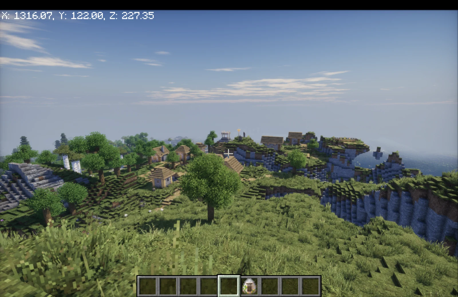 Luster Shaders dans Minecraft Paysage Minecraft avec Luster Shaders et éclairage atmosphérique