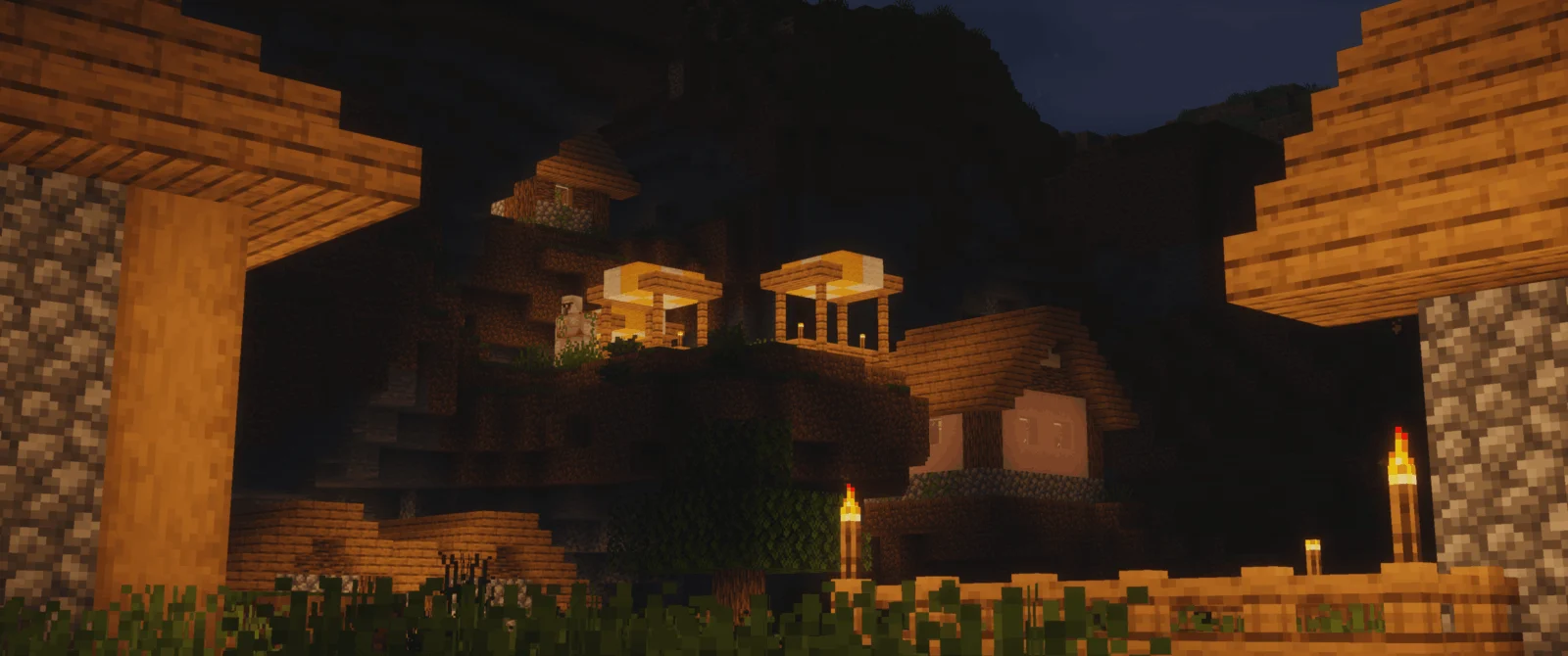 Village de nuit avec Velocity Shaders