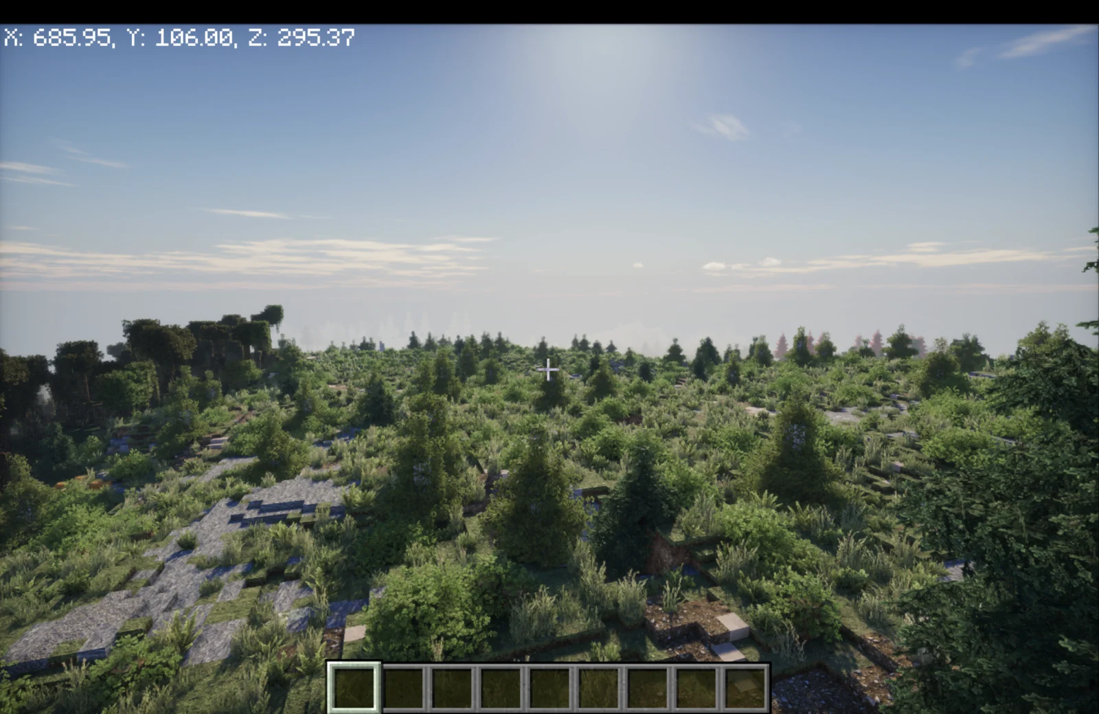 Luster Shaders dans Minecraft Construction et environnement Minecraft avec ombres et éclairage Luster Shaders