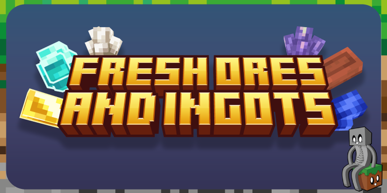 Illustration de [Resource Pack] Fresh Ores and Ingots [1.20.1 – 26.3]