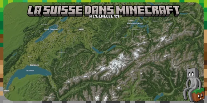 Minecraft : la Suisse entière reproduite à l’échelle réelle