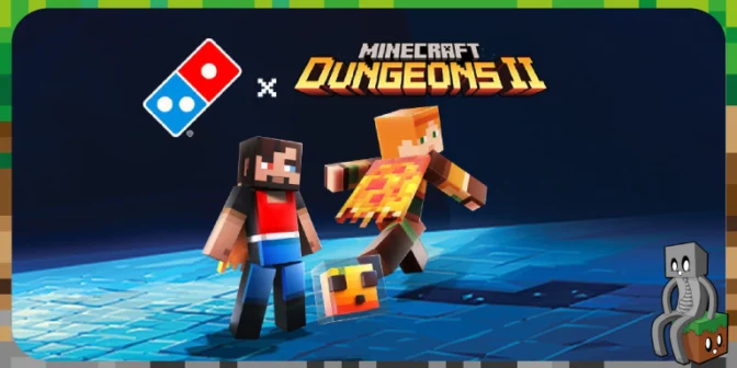 Minecraft Dungeons II x Domino’s : trois objets exclusifs aussi prévus en France