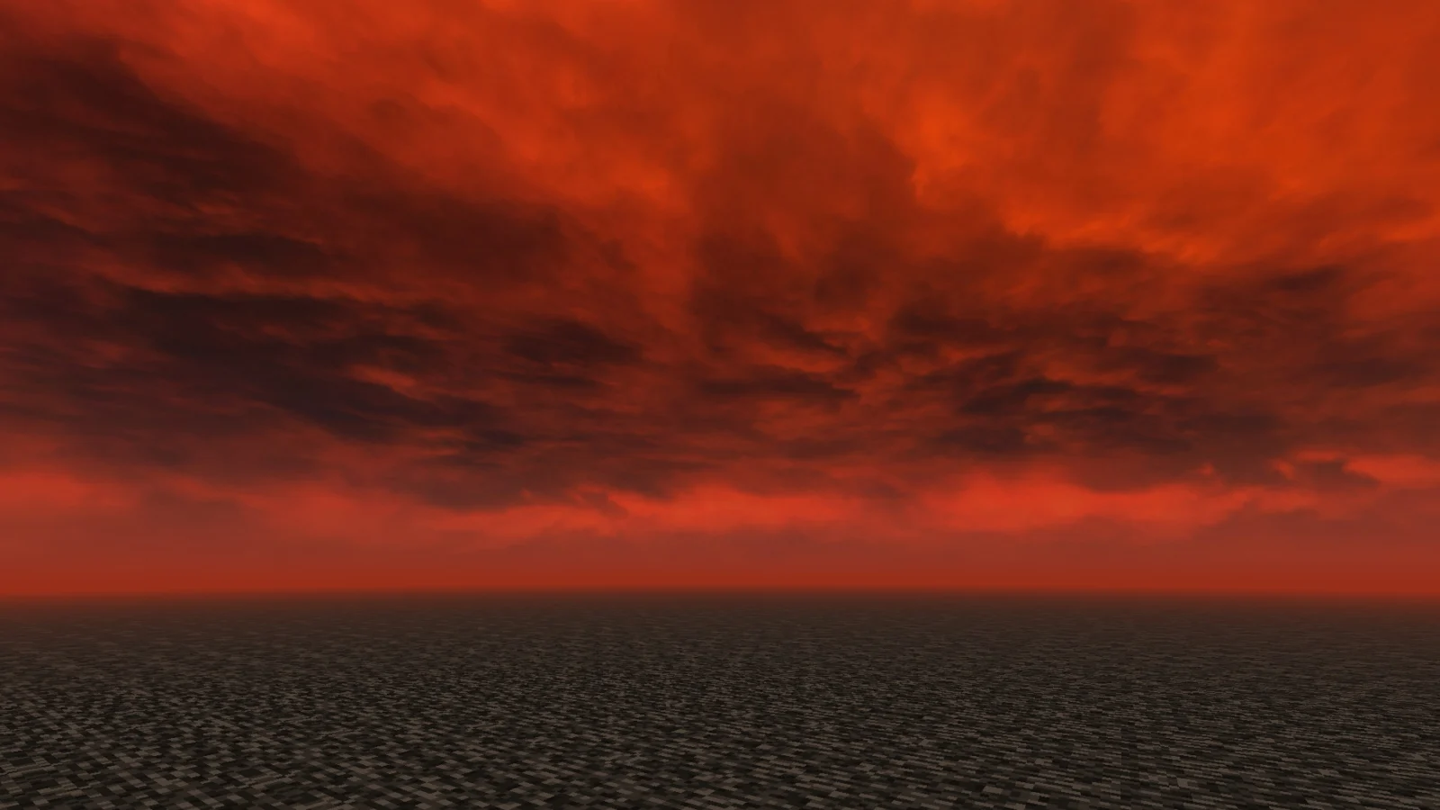 Toit du Nether avec Elden Ring Sky Ciel visible depuis le toit du Nether avec Elden Ring Sky