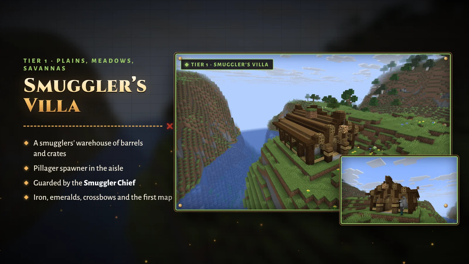 Smuggler’s Villa, bâtiment de contrebandiers avec son gardien dans Minecraft
