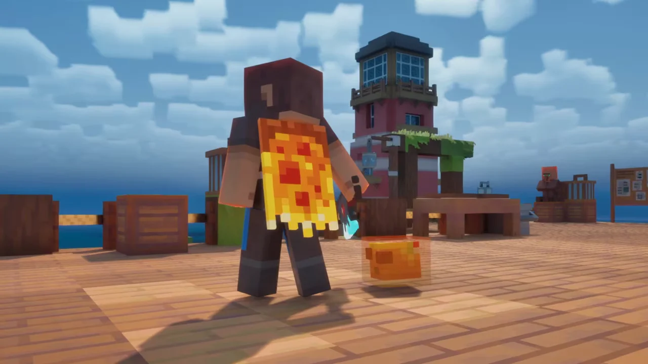 Slice Slayer Cape et Cheesy Cube Pet