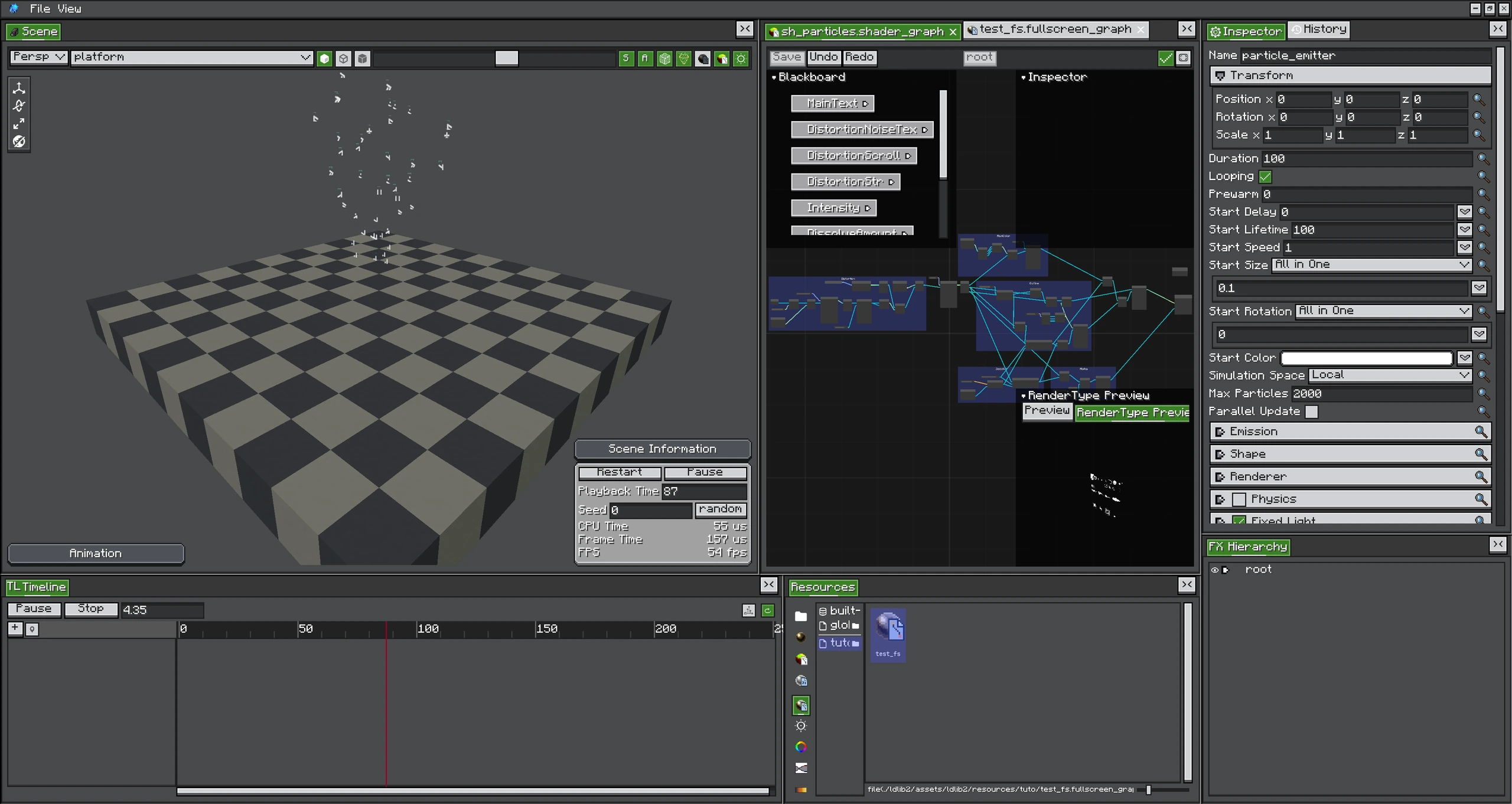 Fullscreen Shader Graph de Photon Editor